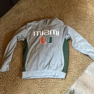 Miami Sweat shirt with draw string hoodie.